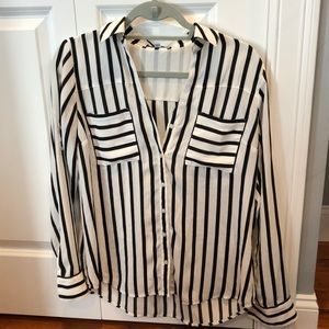 Long sleeve striped blouse